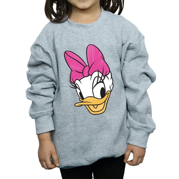 Disney Girls Daisy Duck Head Painted Sweatshirt