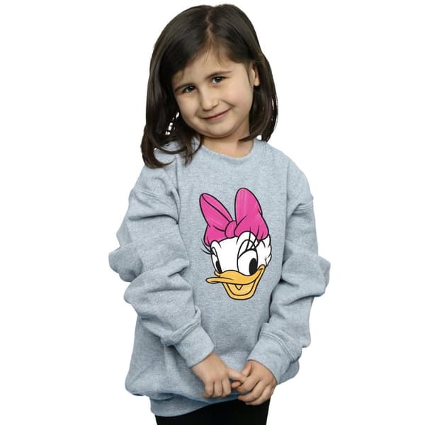 Disney Girls Daisy Duck Head Painted Sweatshirt