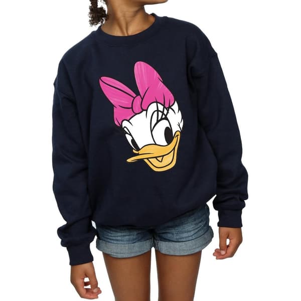 Disney Girls Daisy Duck Head Painted Sweatshirt