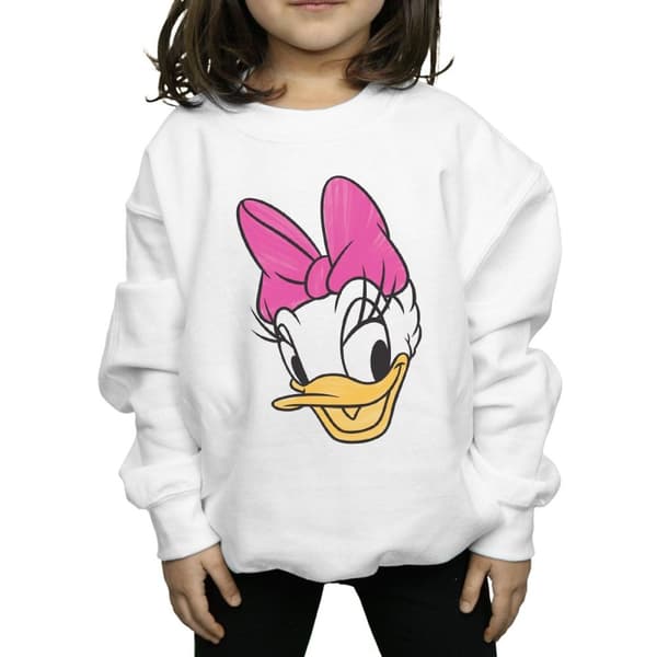 Disney Girls Daisy Duck Head Painted Sweatshirt