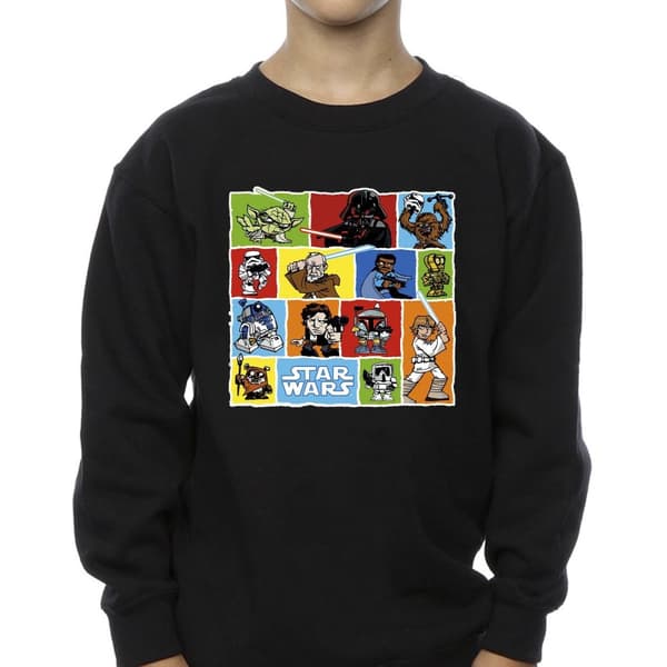 Star Wars Pojkar Serieteckning Montage Sweatshirt