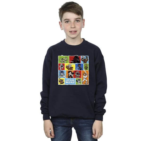 Star Wars Pojkar Serieteckning Montage Sweatshirt
