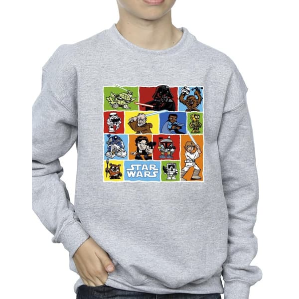 Star Wars Pojkar Serieteckning Montage Sweatshirt