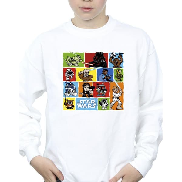 Star Wars Pojkar Serieteckning Montage Sweatshirt