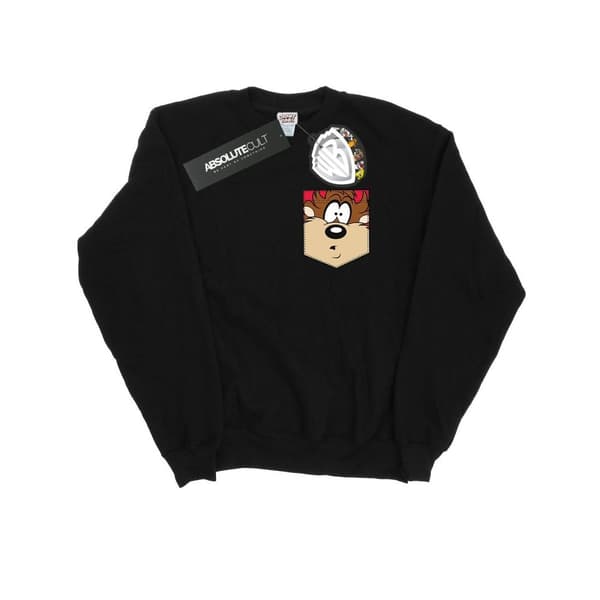 Looney Tunes Sweatshirt med fuskficka och djävulsansikte från Tasmanien