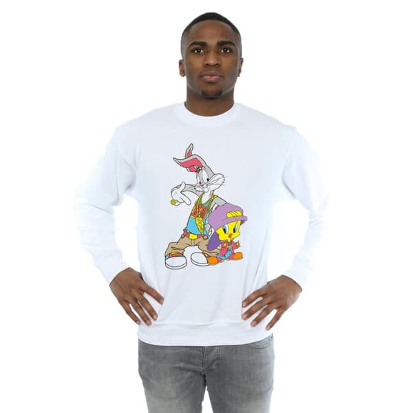Looney Tunes Mens Bugs And Tweety Hip Hop Sweatshirt