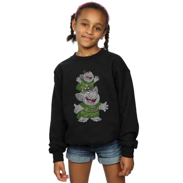 Disney Frozen Handstacking Trolls Sweatshirt för flickor