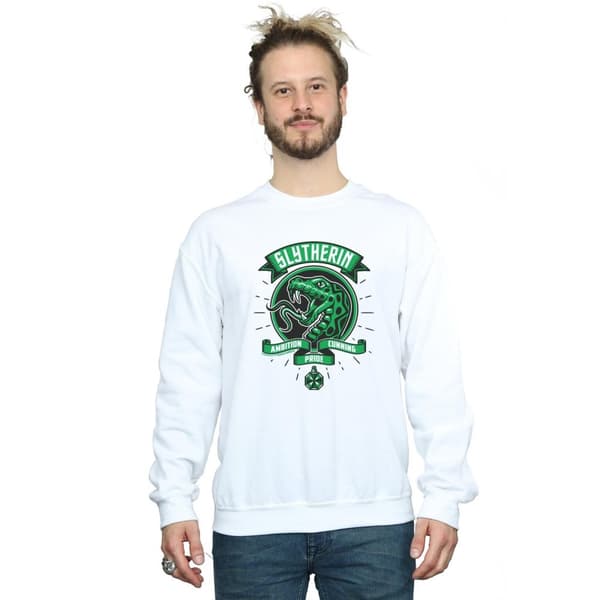 Harry Potter Mens Slytherin Toon Crest Sweatshirt