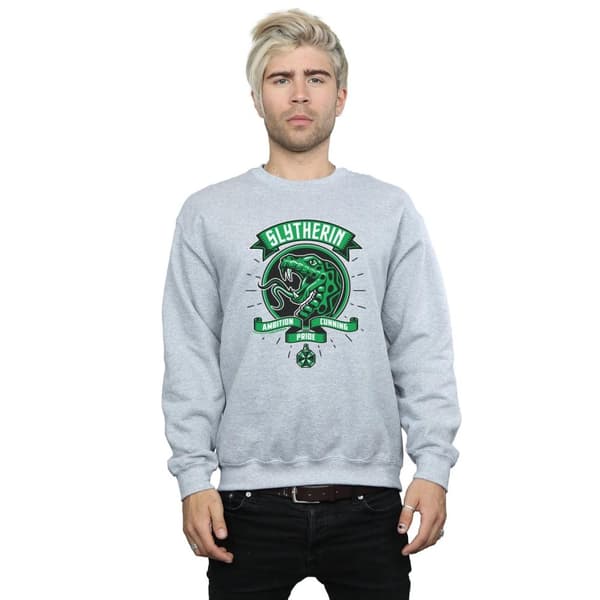 Harry Potter Mens Slytherin Toon Crest Sweatshirt