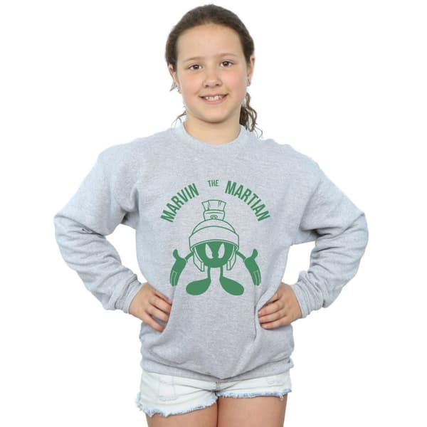 Looney Tunes Marvin The Martian - Sweatshirt med stort huvud för flickor