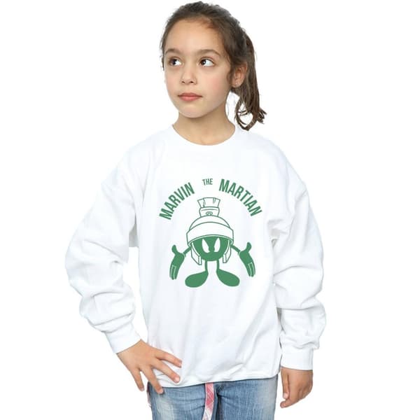 Looney Tunes Marvin The Martian - Sweatshirt med stort huvud för flickor