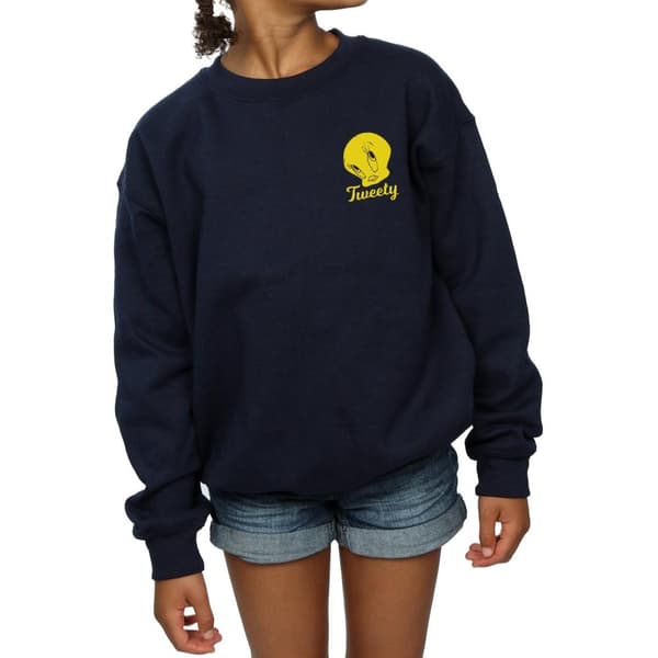Looney Tunes Girls Tweety Pie Head Sweatshirt