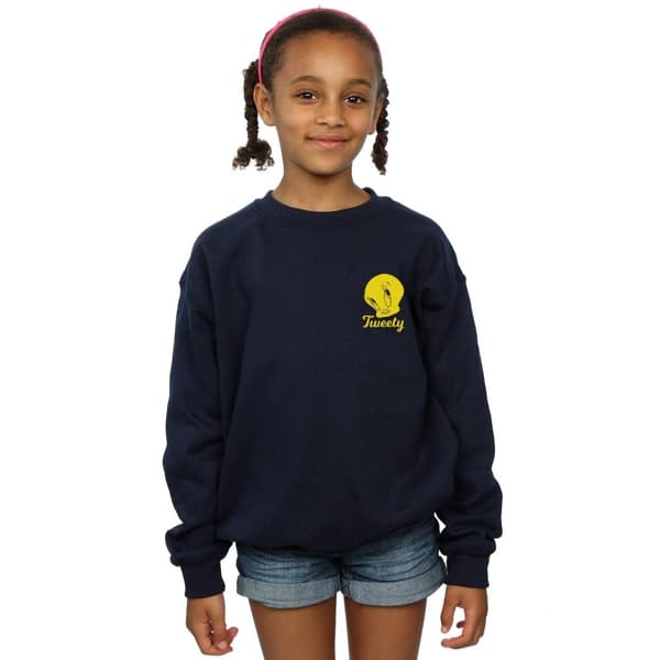 Looney Tunes Girls Tweety Pie Head Sweatshirt