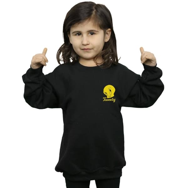 Looney Tunes Girls Tweety Pie Head Sweatshirt