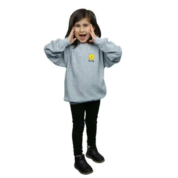Looney Tunes Girls Tweety Pie Head Sweatshirt