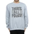 Miniatyrbild 3 av 5: Looney Tunes Mens That´s All Folks Text Sweatshirt