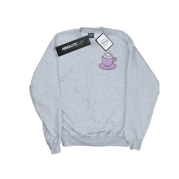 Disney Dam/Tjej Aristocats Marie In Cup - Sweatshirt med brösttryck