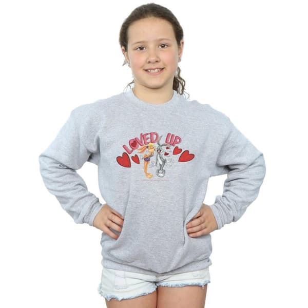 Looney Tunes Girls Bugs Bunny And Lola Alla hjärtans dag Loved Up Sweatshirt