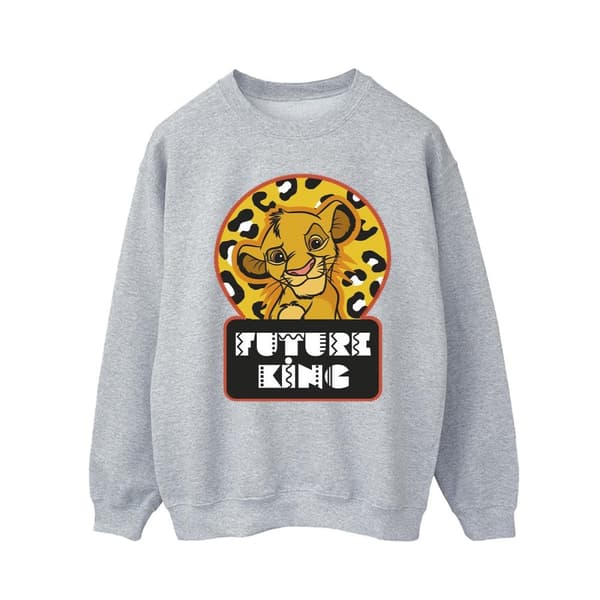 Disney Mens The Lion King Future Simba Sweatshirt Sports Grey XL