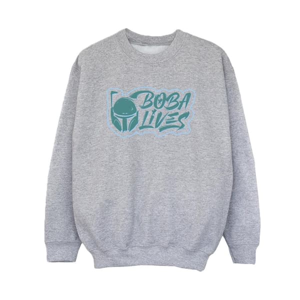Star Wars Boys The Book Of Boba Fett Lives Chest Sweatshirt
