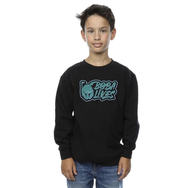 Star Wars Boys The Book Of Boba Fett Lives Chest Sweatshirt