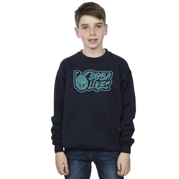 Star Wars Boys The Book Of Boba Fett Lives Chest Sweatshirt