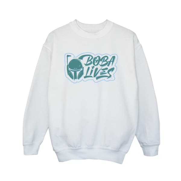 Star Wars Boys The Book Of Boba Fett Lives Chest Sweatshirt