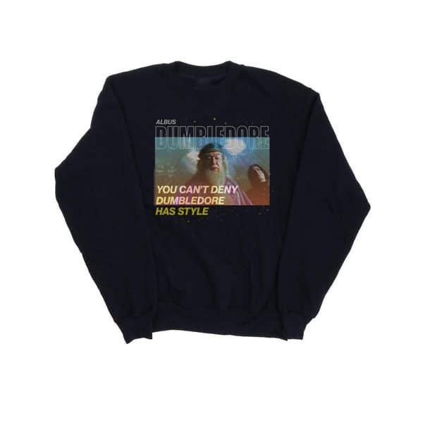 Harry Potter Womens/Ladies Dumbledore Style Sweatshirt Navy Blue XL