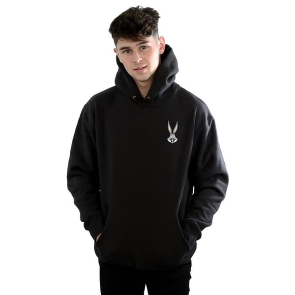 Looney Tunes Mens Bugs Bunny Breast Print Hoodie