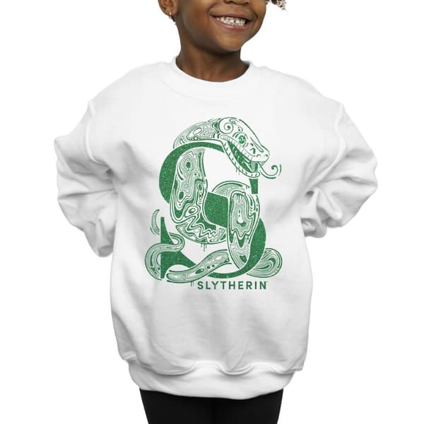 Harry Potter Slytherin Glitter Sweatshirt för flickor
