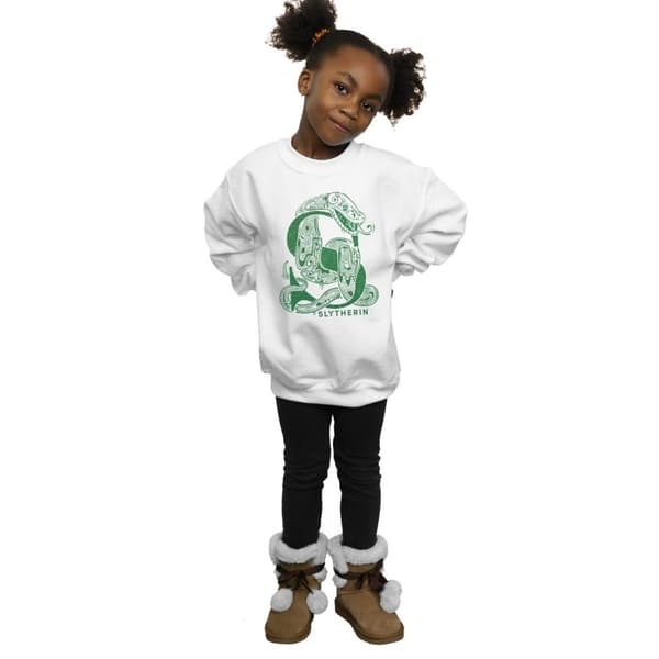 Harry Potter Slytherin Glitter Sweatshirt för flickor