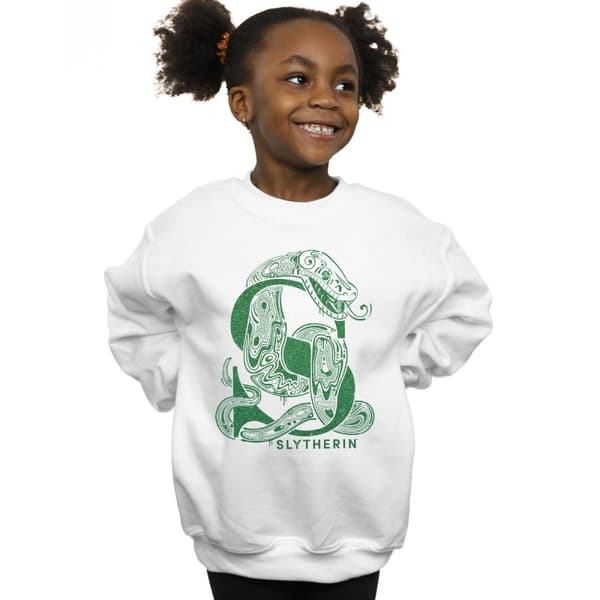 Harry Potter Slytherin Glitter Sweatshirt för flickor