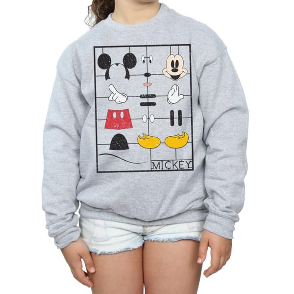 Disney Girls Mickey Mouse Construction Kit Sweatshirt