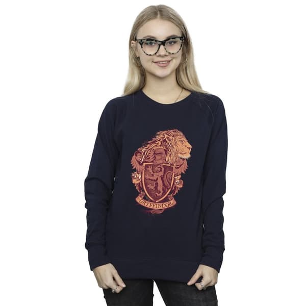 Harry Potter Womens/Ladies Gryffindor Sketch Crest Sweatshirt