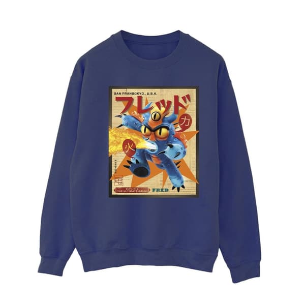 Disney Womens/Ladies Big Hero 6 Baymax Fred Newspaper Sweatshirt
