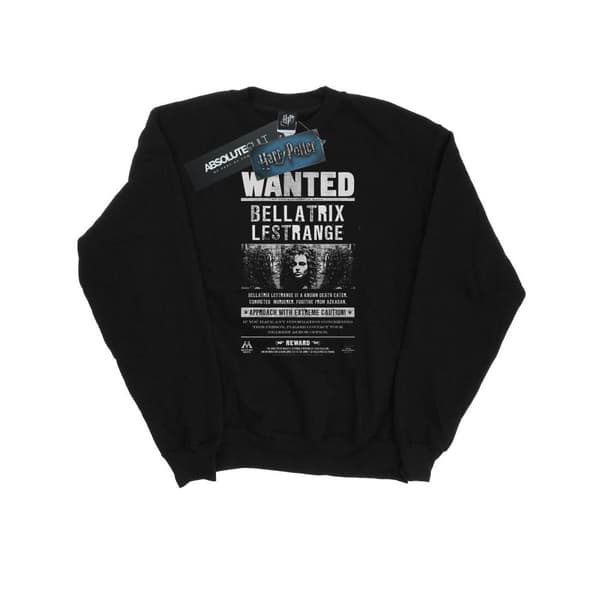 Harry Potter Mens Bellatrix Lestrange Wanted Sweatshirt Black XXL