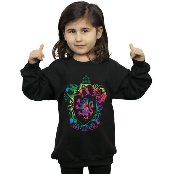 Harry Potter Girls Gryffindor Crest Tie Dye Infill Sweatshirt