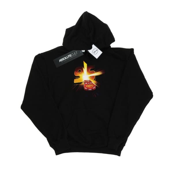 Disney Huvtröja - Cars Lightning McQueen Burst för damer/damer Black XL