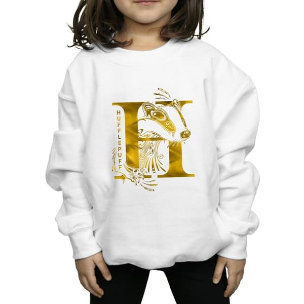 Harry Potter Girls Hufflepuff Badger Sweatshirt