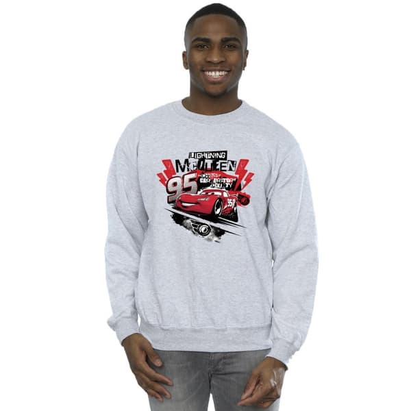 Disney Mens Cars Lightning McQueen Collage Sweatshirt