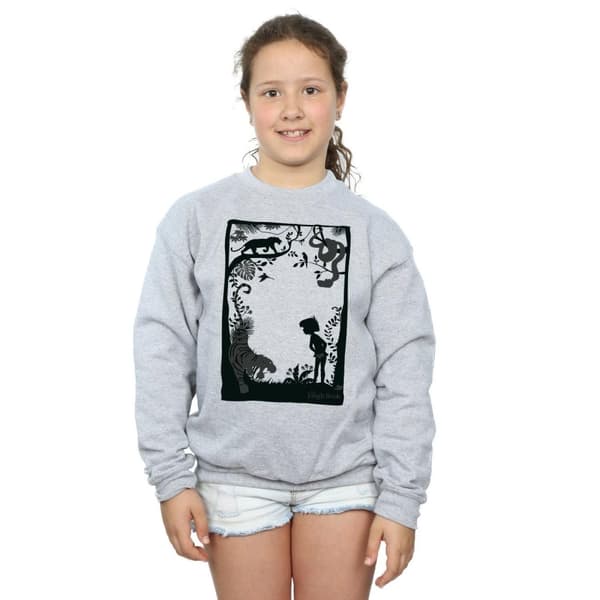 Disney Girls Djungelboken Silhuett Poster Sweatshirt