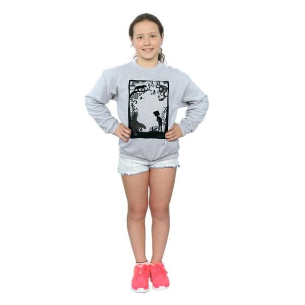 Disney Girls Djungelboken Silhuett Poster Sweatshirt
