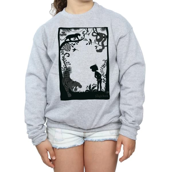 Disney Girls Djungelboken Silhuett Poster Sweatshirt