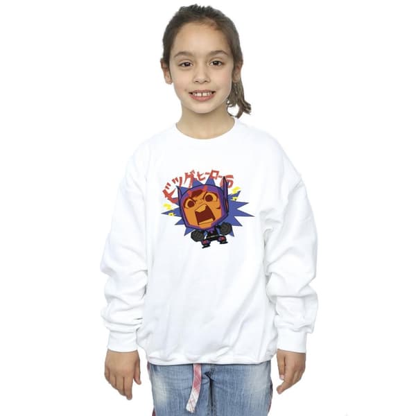 Disney Girls Big Hero 6 Baymax Hiro Angry Manga Sweatshirt
