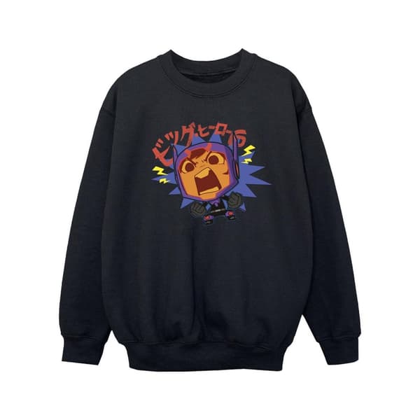 Disney Girls Big Hero 6 Baymax Hiro Angry Manga Sweatshirt