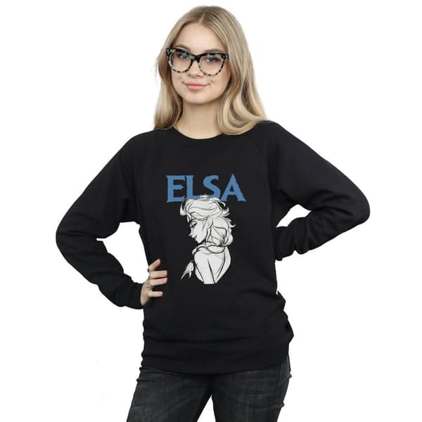 Disney Dam/Tjej Frozen Elsa Profile Sketch Sweatshirt