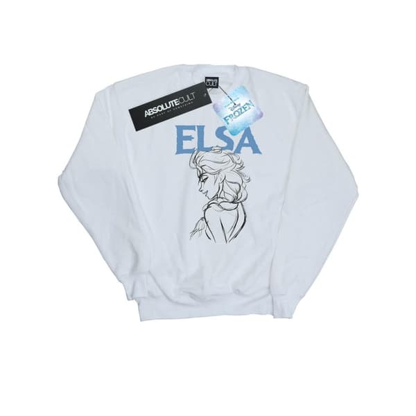 Disney Dam/Tjej Frozen Elsa Profile Sketch Sweatshirt