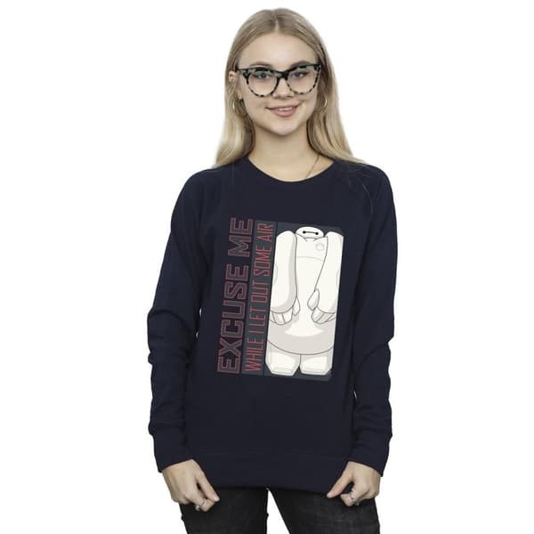 Disney Womens/Ladies Big Hero 6 Baymax Excuse Me Some Air Sweatshirt