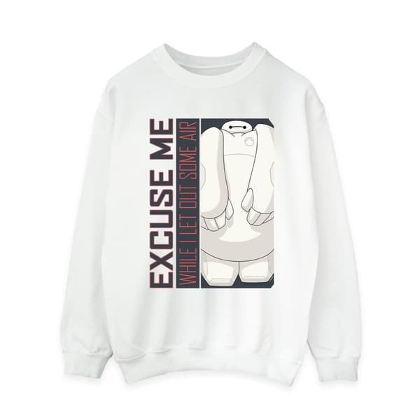 Disney Womens/Ladies Big Hero 6 Baymax Excuse Me Some Air Sweatshirt