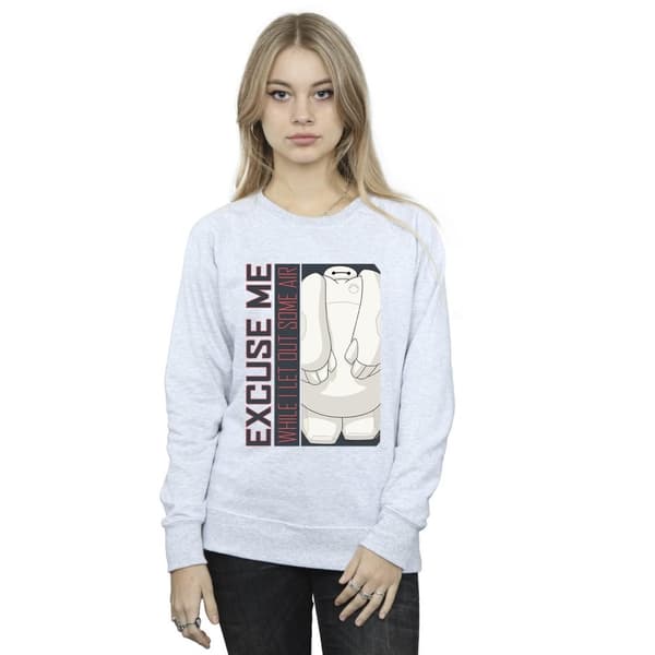 Disney Womens/Ladies Big Hero 6 Baymax Excuse Me Some Air Sweatshirt